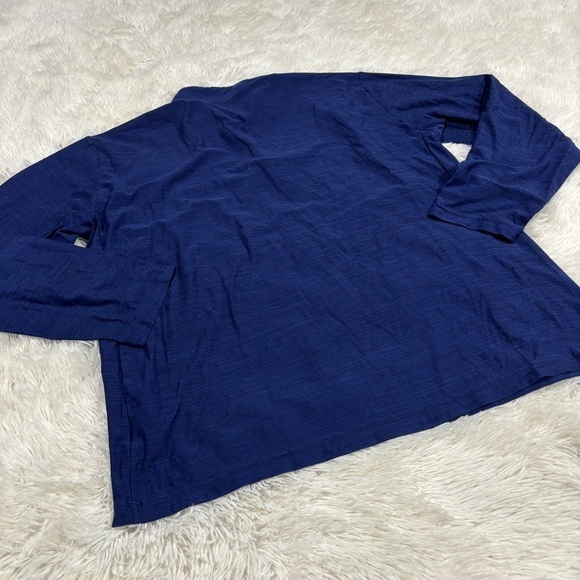 Nike Breathe Dri-Fit 1/4 Zip Long Sleeve Training Shirt Heathered Navy XL - Picture 8 of 10